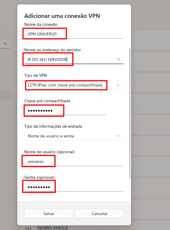 Como criar VPN no Mikrotik 7 CRIAR VPN L2TP WINDOWS