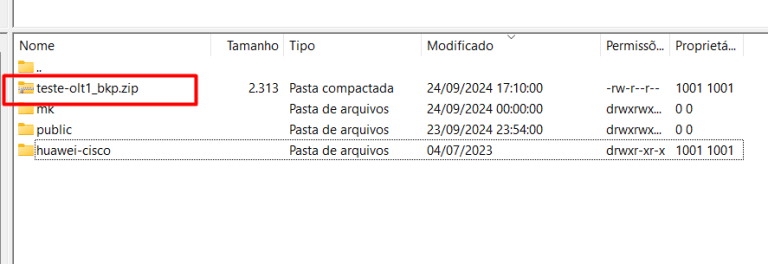 Como criar script de backup automático OLT Huawei MA5800 2 bkp olt huawei 1